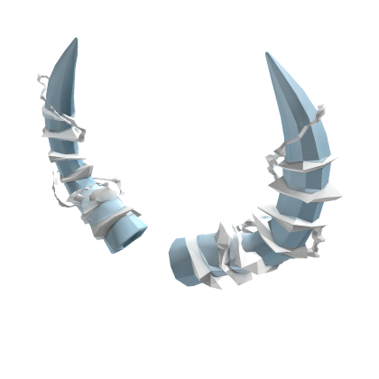 White Blue Pastel Horns