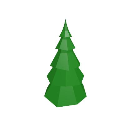 Low poly pine tree