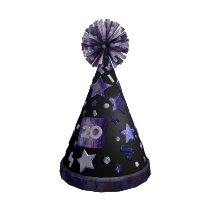 Black Purple Galaxy Vincennial Party Hat (Addon)