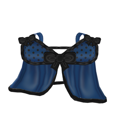 Navy Blue & Black Mini Polka Dot Dress Roblox item