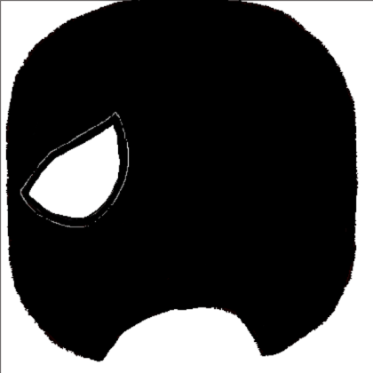 Black Spiderman mask Roblox decal