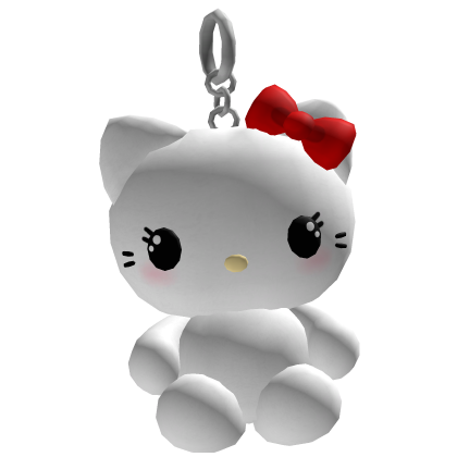 Kawaii Red Kitty Plushie Keychain 1.0
