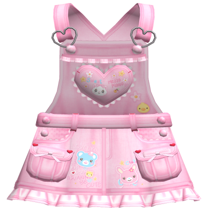 ♡ ꒰ lightpink denim mezzo piano overall dress ꒱ ♡ thumbnail