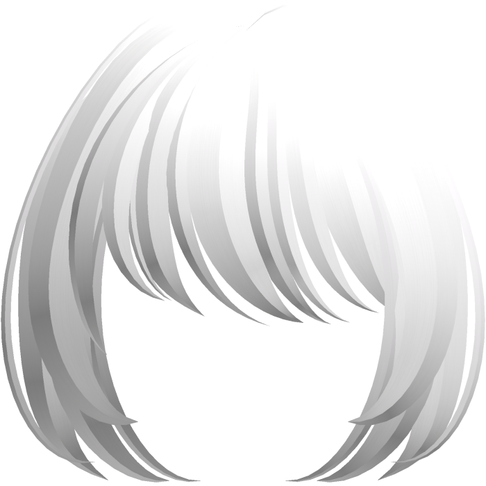 kawaii white moe bangs anime