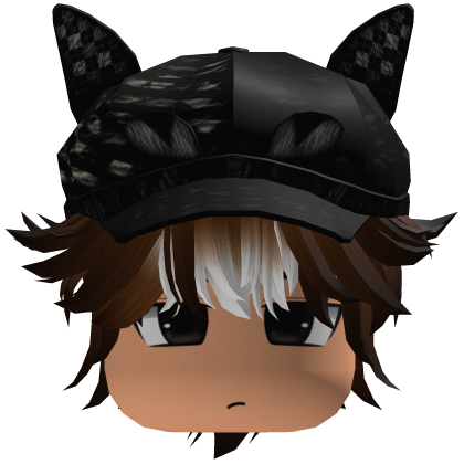 Messy Fluffy Emo Y2K Boy Hair VKAI bronw white CAT Roblox item