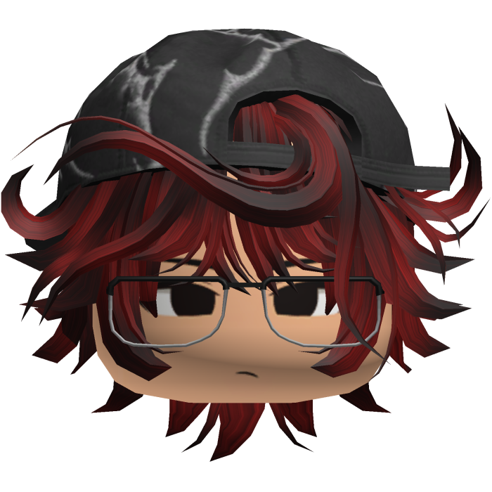 Grunge Moe Red Wavy Hair /w Hat