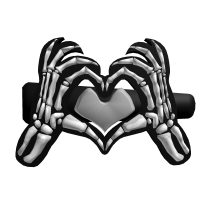 Skeleton Hands Heart Hair Clip Roblox item