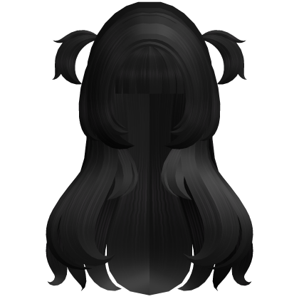 Cute Long Straight Pigtails (Black) Roblox item