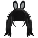 Black Bunny Hair