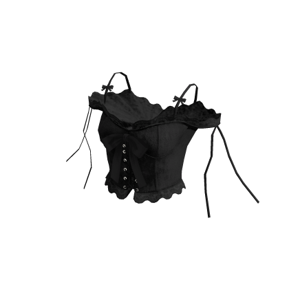 Gothic Bow Y2k Corset Top (Black)
