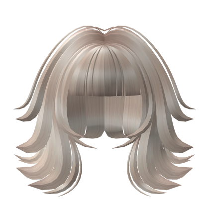 short bang y2k aesthetic emo blond messy girl hair Roblox item