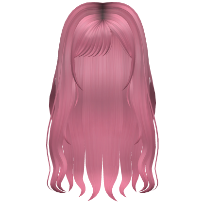 Pink Black Long Wavy Layered Hair Side Bangs 𝜗ৎ