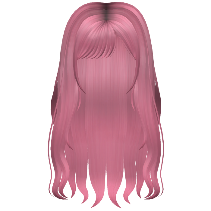 Pink Black Long Wavy Layered Hair Side Bangs 𝜗ৎ