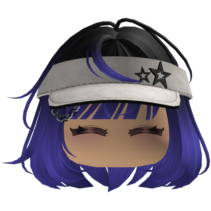 Cute emo y2k hair fluffy (purple)
