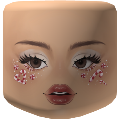 Holiday Candy Cane Makeup Face Roblox item