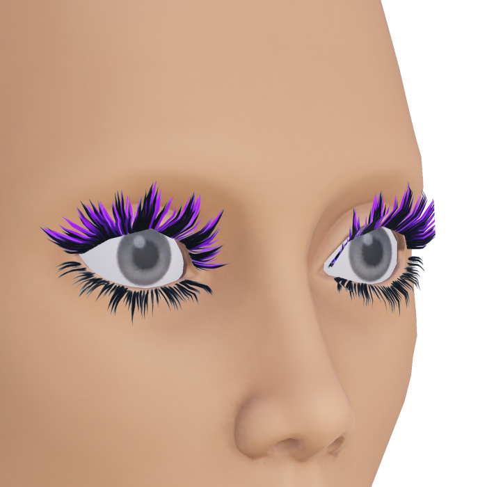 Purple Colored Wispy Manga Lashes