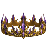 (CODE= 8334 ) 24k Gold Sharpest Amethyst Crown