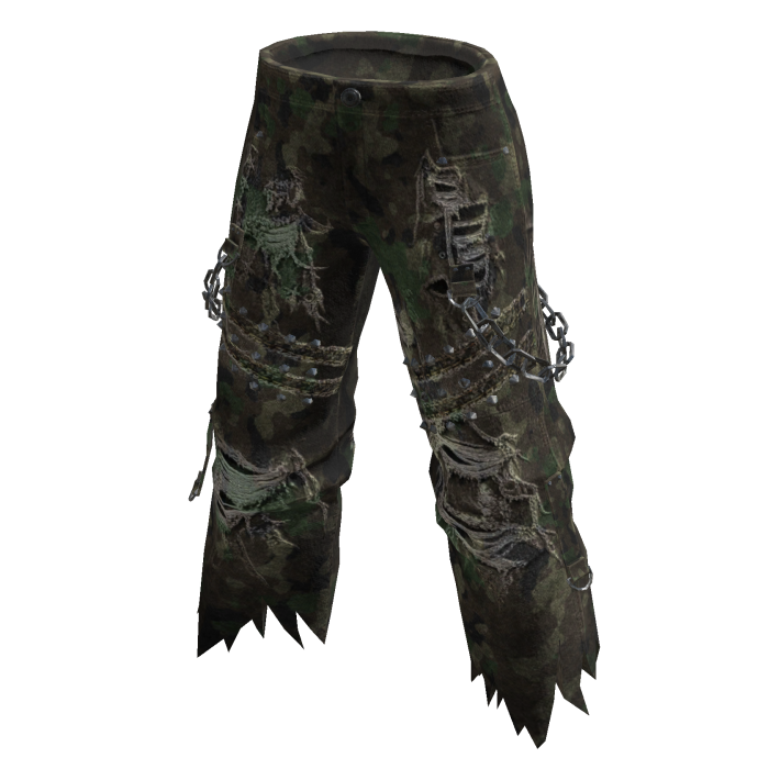 Faded Green Camo torn denim street jorts short 