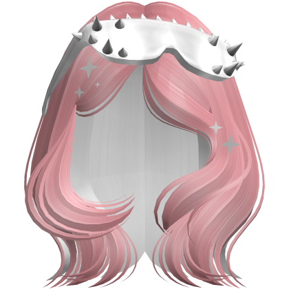 Pastel Spiked Pink and White Blowout Hair Roblox item