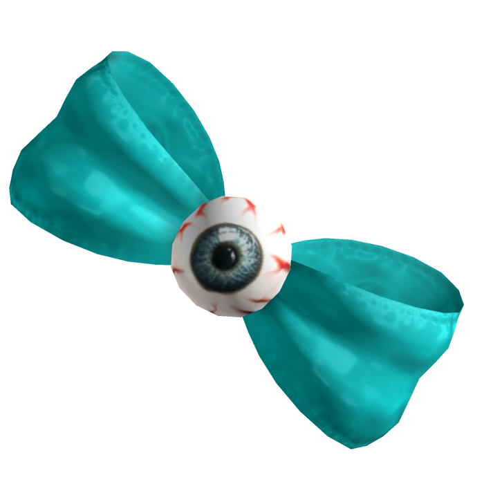 Halloween Eyeball Bow Spooky Latex Creepy Cyan