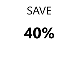 Save 40% off any item !