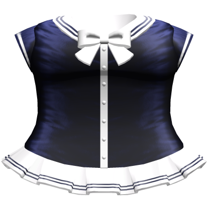 Kawaii Anime School Sailor Dress (Blue & White)