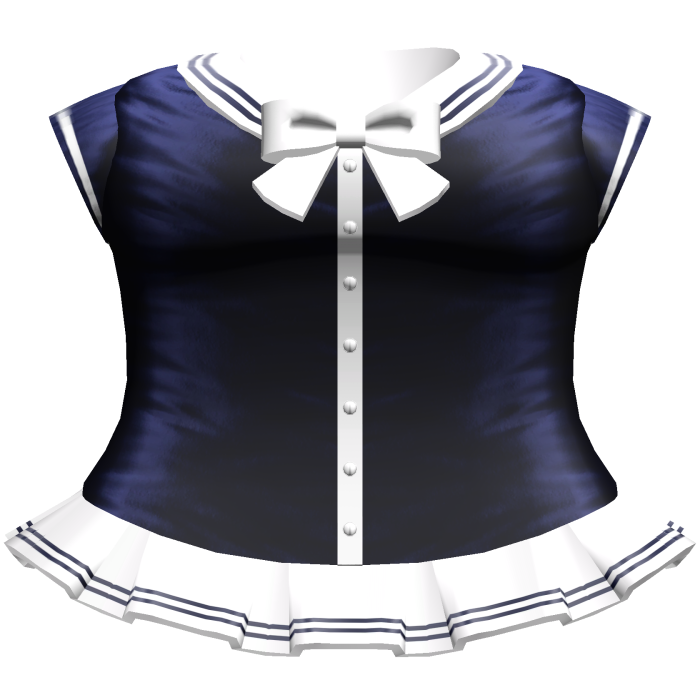 Kawaii Anime School Sailor Dress (Blue & White)