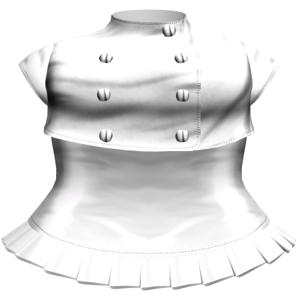 ♱ gothic buttoned up uniform dress in white Roblox item