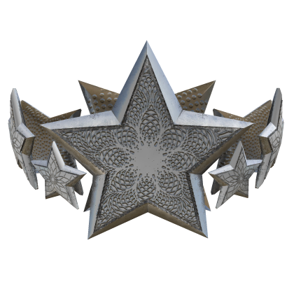 Ornate Silver Star Crown