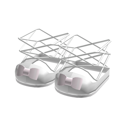 ♡ : ballerina bow laced slippers white & pink