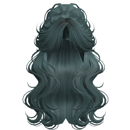 Crimped Wavy Empress Ponytail Teal