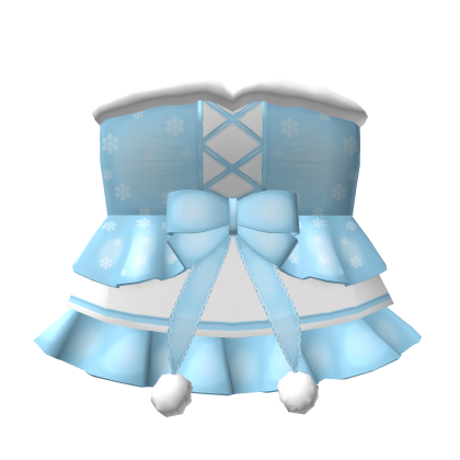 ♡ light blue snow christmas dress with cute bow