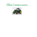 Deere tractors and Co.