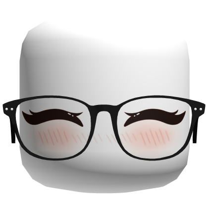 Smiley Cute face W Black Glasses Roblox item
