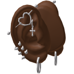 Ears w Piercings Set 4