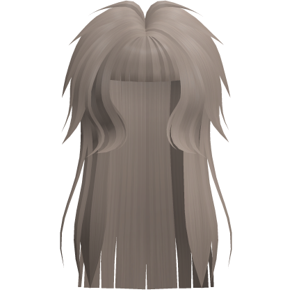 Long Emo Milktea Messy Shaggy Hime Hair