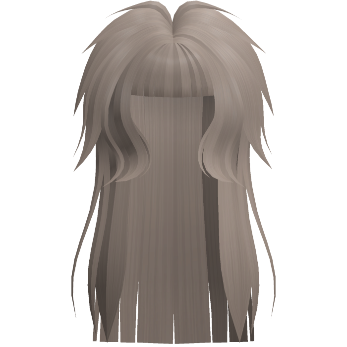 Long Emo Milktea Messy Shaggy Hime Hair