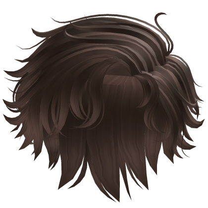 Brown Fluffy Messy Side Swept Boy Hair Roblox item