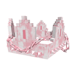 [ADD-ON] Ethereal Pink Chained Spiky 8-Bit Crown