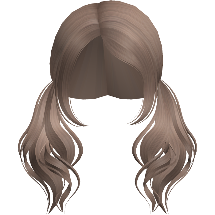 babydoll low wavy pigtails in milktea