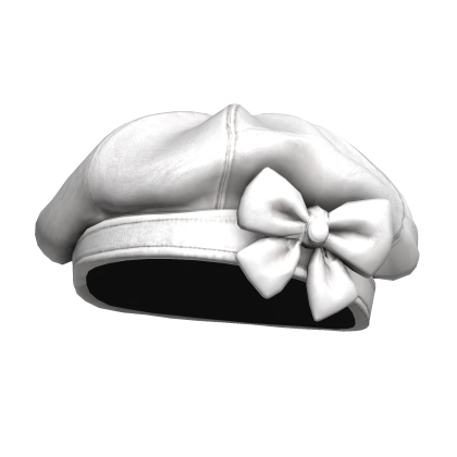 Cute White Vintage Beret With Pearl Roblox item