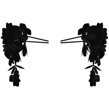 Black Latex FW03 Flower Headpiece Roblox item
