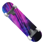Cyberpunk Neon Grunge Energy Skateboard