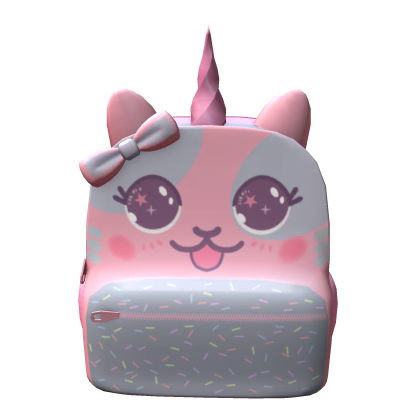 ε♡3 Pink Unicorn Cat Backpack Roblox item