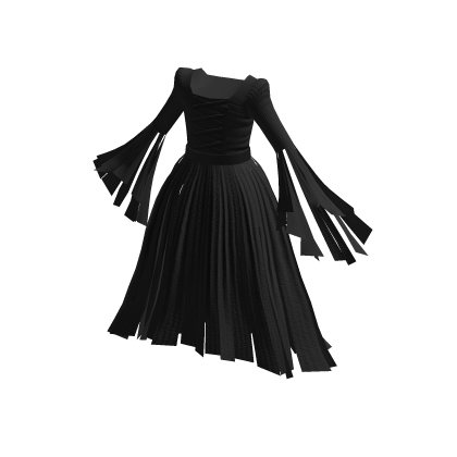 Black Halloween Long Dress Witch Costume Goth