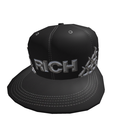 Black & Silver Rich Flames Hat Roblox item