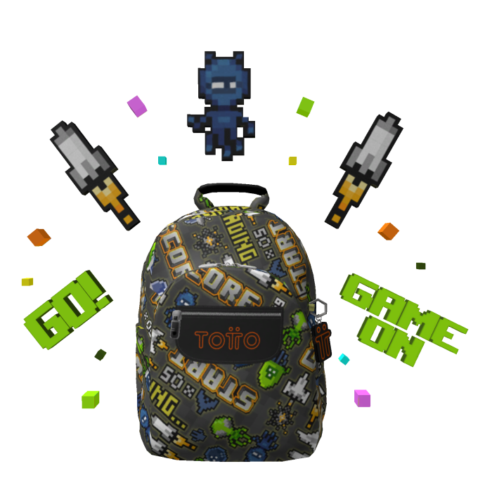 TOTTO Pixel Gamer Backpack