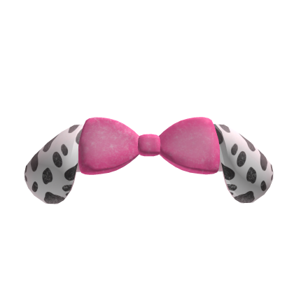  ^_^ dalmatian pink sparkly bow with ears