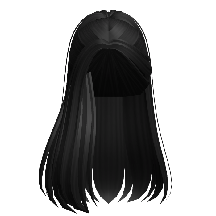 Elegant Model Side Part Ponytail (Black)
