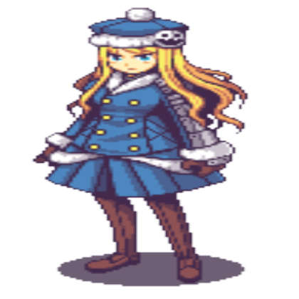 Girl Gunner (Blue, Pixel) Roblox decal